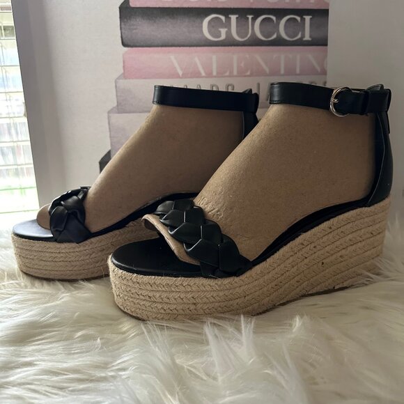 NEW Calvin Klein Thea Wedge Espadrille Sandals - Sz 9.5 - Picture 7 of 15